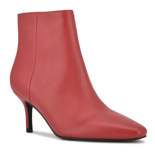 Nine West Ari Dress Red Ankle Boots | Ireland 94P14-8J53